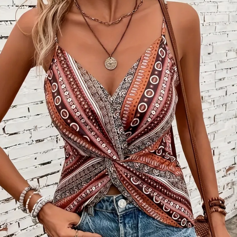 Twist-Front V-Neck Tank Top - Picture 1 of 1